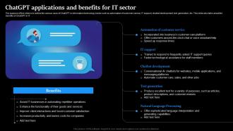 ChatGPT Applications And Benefits For It Sector Regenerative Ai