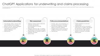 ChatGPT Applications For Underwriting And Claims Generative AI Transforming Insurance ChatGPT SS V
