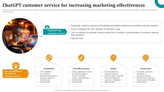 ChatGPT Customer Service For Increasing Marketing OpenAI ChatGPT To Transform Business ChatGPT SS