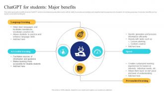 Chatgpt For Students Major Benefits Ai In Education Transforming Teaching And Learning AI SS