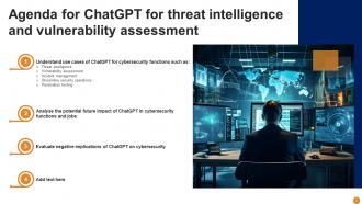 ChatGPT For Threat Intelligence And Vulnerability Assessment AI CD V Editable Idea