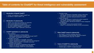 ChatGPT For Threat Intelligence And Vulnerability Assessment AI CD V Impactful Idea