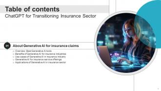ChatGPT For Transitioning Insurance Sector Powerpoint Presentation Slides ChatGPT CD V Impressive Customizable