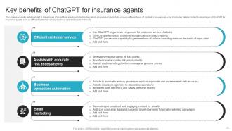 ChatGPT For Transitioning Insurance Sector Powerpoint Presentation Slides ChatGPT CD V Ideas Compatible