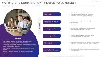 Chatgpt Implementation And Integration Working And Benefits Of GPT 3 Based Voice Assistant