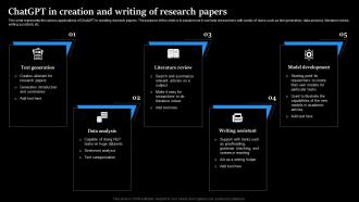 ChatGPT In Creation And Writing Of Research Papers Regenerative Ai