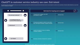 Chatgpt In Customer Service Industry Use Case Exit Integrating Chatgpt For Improving ChatGPT SS