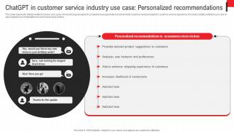 Chatgpt In Customer Service Industry Use Case Personalized Deploying Chatgpt To Increase ChatGPT SS V