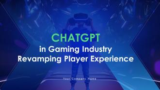 ChatGPT In Gaming Industry Revamping Player Experience ChatGPT CD