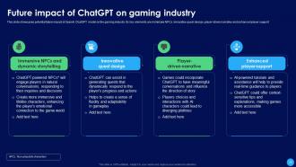 ChatGPT In Gaming Industry Revamping Player Experience ChatGPT CD Slides Professional