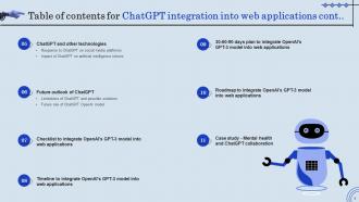 ChatGPT Integration Into Web Applications IT Powerpoint Presentation Slides Visual Downloadable
