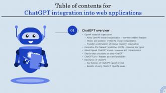 ChatGPT Integration Into Web Applications IT Powerpoint Presentation Slides Appealing Downloadable