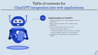ChatGPT Integration Into Web Applications IT Powerpoint Presentation Slides Professionally Customizable