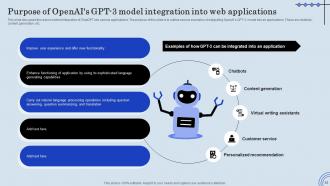 ChatGPT Integration Into Web Applications IT Powerpoint Presentation Slides Multipurpose Customizable