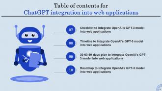 ChatGPT Integration Into Web Applications IT Powerpoint Presentation Slides Image Compatible