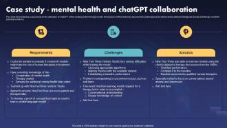 Chatgpt IT Case Study Mental Health And Chatgpt Collaboration