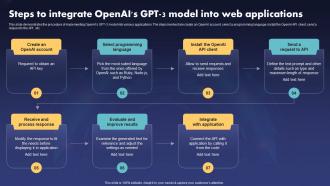 Chatgpt IT Steps To Integrate Openais Gpt 3 Model Into Web Applications