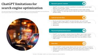 ChatGPT Limitations For Search Engine Optimization OpenAI ChatGPT To Transform Business ChatGPT SS
