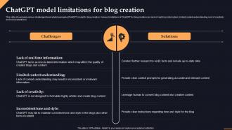 Chatgpt Model Limitations For Blog Creation Chatgpt Transforming Content Creation With Ai Chatgpt SS