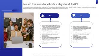 ChatGPT Next Generation AI Pros And Cons Associated With Future Integration ChatGPT SS V