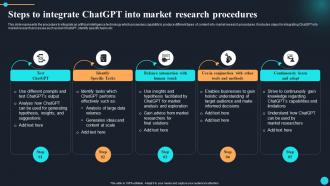 ChatGPT Overview Of Implications Steps To Integrate ChatGPT Into Market Research Procedures ChatGPT SS