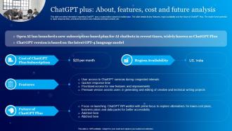 ChatGPT Plus About Features Cost And Future Everything About Chat GPT Generative ChatGPT SS