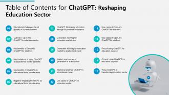 ChatGPT Reshaping Education Sector Powerpoint Ppt Template Bundles ChatGPT MM Template Professional