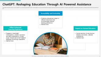 ChatGPT Reshaping Education Sector Powerpoint Ppt Template Bundles ChatGPT MM Good Professional