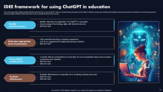 ChatGPT Revolutionizing The Education Sector Powerpoint Presentation Slides ChatGPT CD Images Idea
