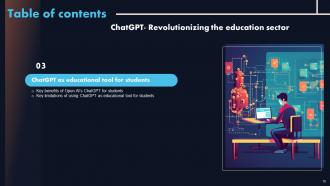 ChatGPT Revolutionizing The Education Sector Powerpoint Presentation Slides ChatGPT CD Unique Idea
