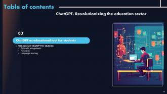 ChatGPT Revolutionizing The Education Sector Powerpoint Presentation Slides ChatGPT CD Impactful Idea