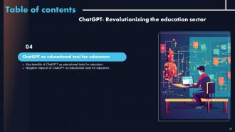 ChatGPT Revolutionizing The Education Sector Powerpoint Presentation Slides ChatGPT CD Researched Idea