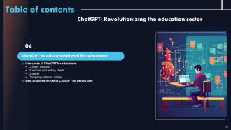 ChatGPT Revolutionizing The Education Sector Powerpoint Presentation Slides ChatGPT CD Colorful Idea