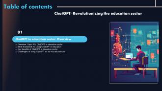 Chatgpt Revolutionizing The Education Sector Table Of Contents ChatGPT SS
