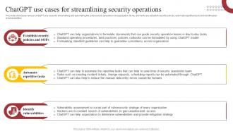 ChatGPT Use Cases For Streamlining Security How ChatGPT Is Revolutionizing Cybersecurity ChatGPT SS