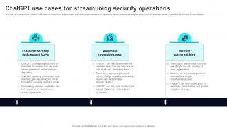 ChatGPT Use Cases For Streamlining Security Operations Leveraging ChatGPT AI SS V
