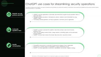 ChatGPT Use Cases For Streamlining Security Opportunities And Risks Of ChatGPT AI SS V