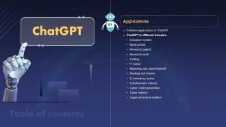 ChatGPT V2 For Table Of Contents Ppt Infographic Template Backgrounds