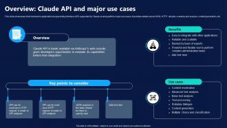 ChatGPT Vs Claude AI Who Will Dominate Overview Claude Api And Major Use Cases AI SS V