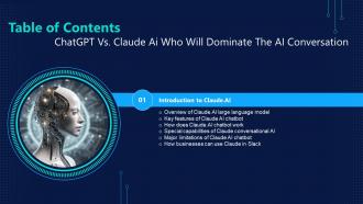 ChatGPT Vs Claude AI Who Will Dominate The AI Conversation Table Of Contents AI SS V