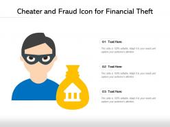 Cheater and fraud icon for financial theft