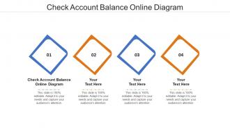 Check account balance online diagram ppt powerpoint presentation slides show cpb