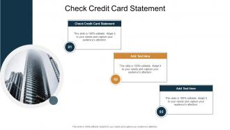Check Credit Card Statement In Powerpoint And Google Slides Cpb
