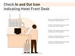 Check in and out icon indicating hotel front desk