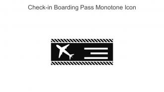 Check In Boarding Pass Monotone Icon In Powerpoint Pptx Png And Editable Eps Format