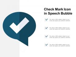 Check mark icon in speech bubble