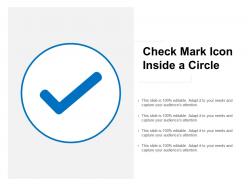 Check mark icon inside a circle