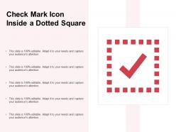 Check mark icon inside a dotted square