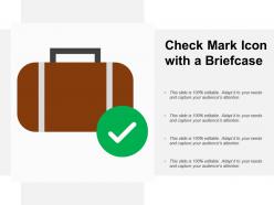 Check mark icon with a briefcase