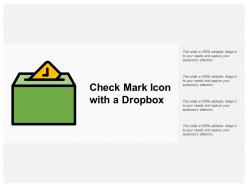 Check mark icon with a dropbox